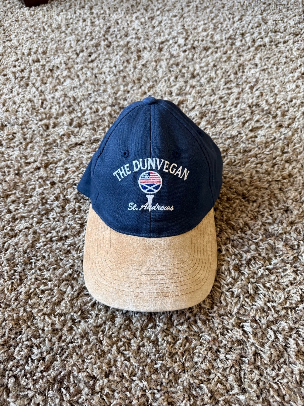 St. Andrews Navy and Tan Golf Cap